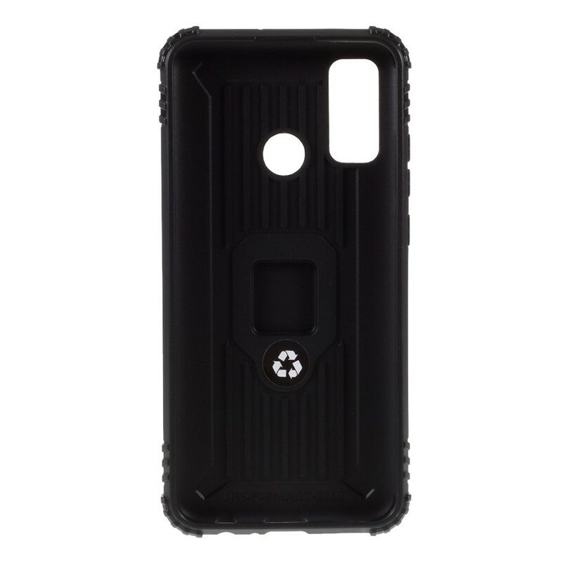 Cover Huawei P Smart 2020 Anello E Fibra Di Carbonio