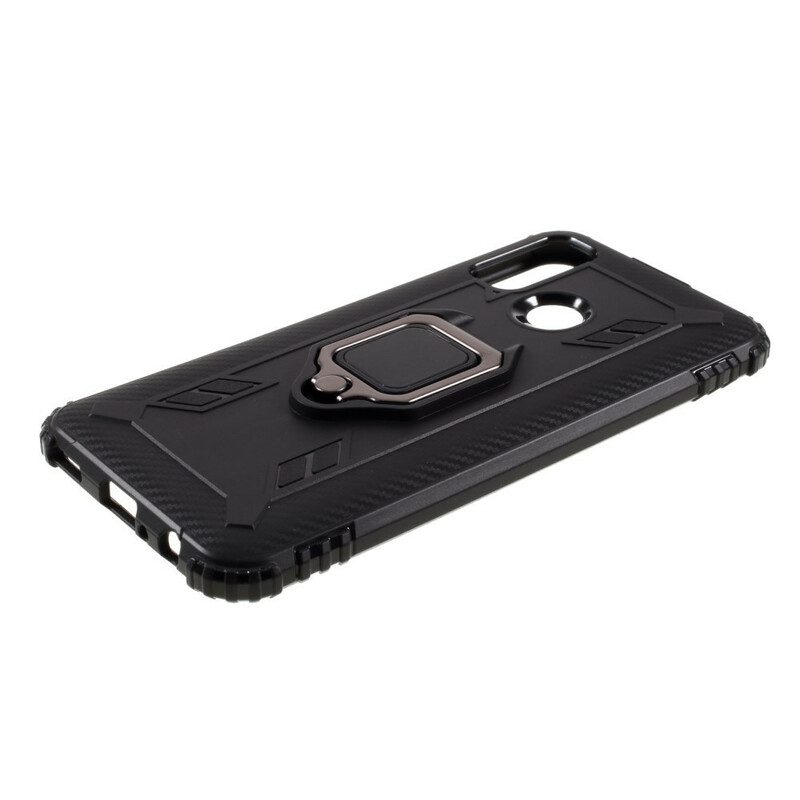 Cover Huawei P Smart 2020 Anello E Fibra Di Carbonio