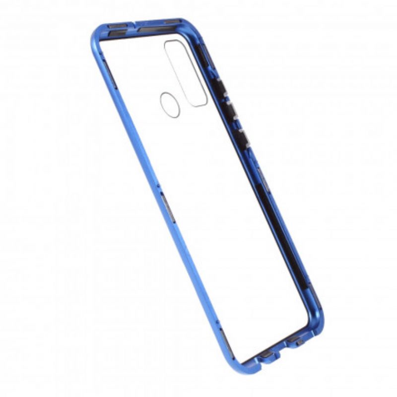 Cover Huawei P Smart 2020 Bordi In Metallo E Doppio Vetro Temperato