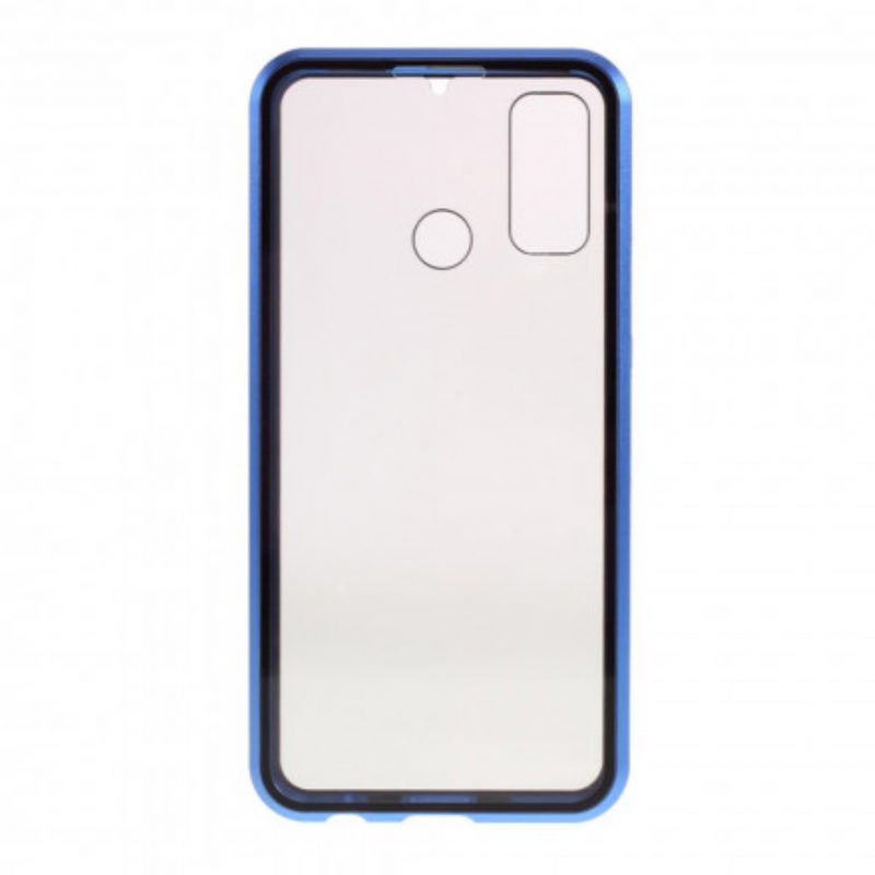 Cover Huawei P Smart 2020 Bordi In Metallo E Doppio Vetro Temperato