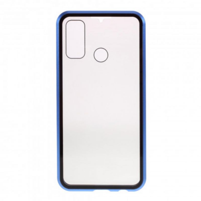 Cover Huawei P Smart 2020 Bordi In Metallo E Doppio Vetro Temperato