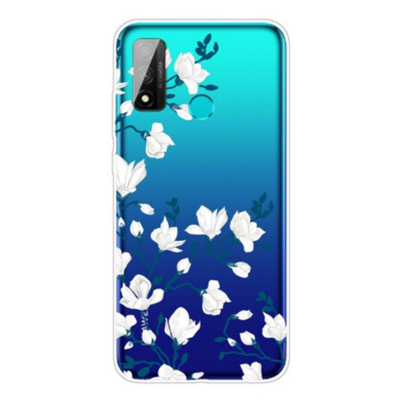 Cover Huawei P Smart 2020 Fiori Bianchi