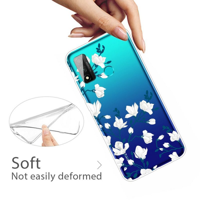 Cover Huawei P Smart 2020 Fiori Bianchi