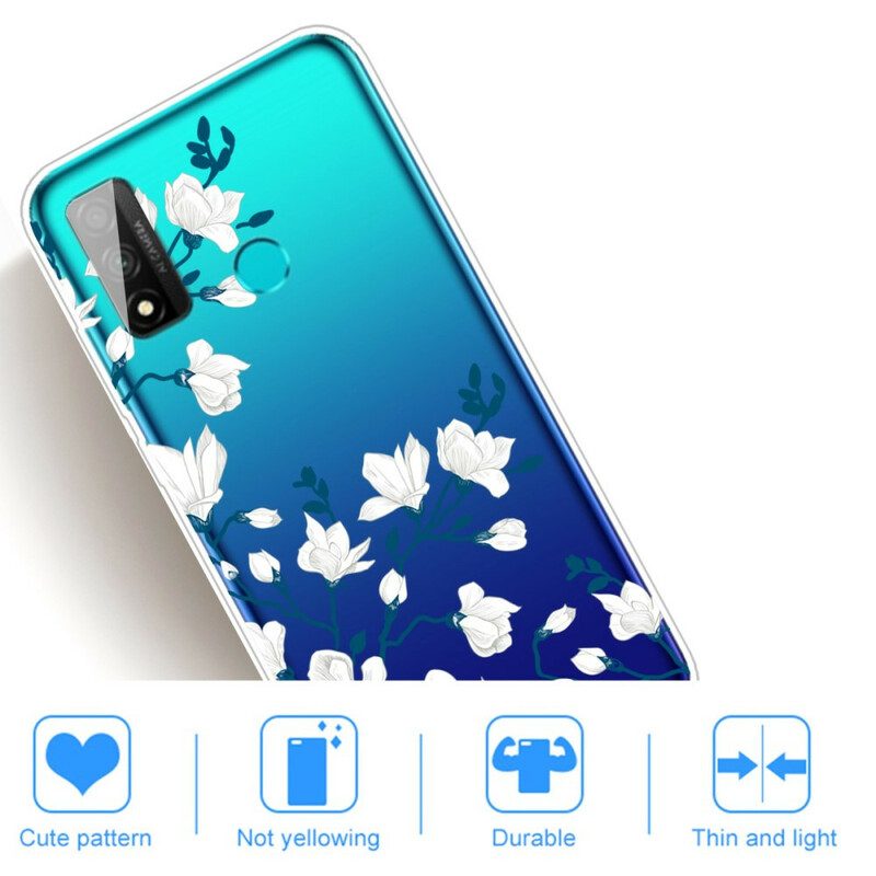 Cover Huawei P Smart 2020 Fiori Bianchi