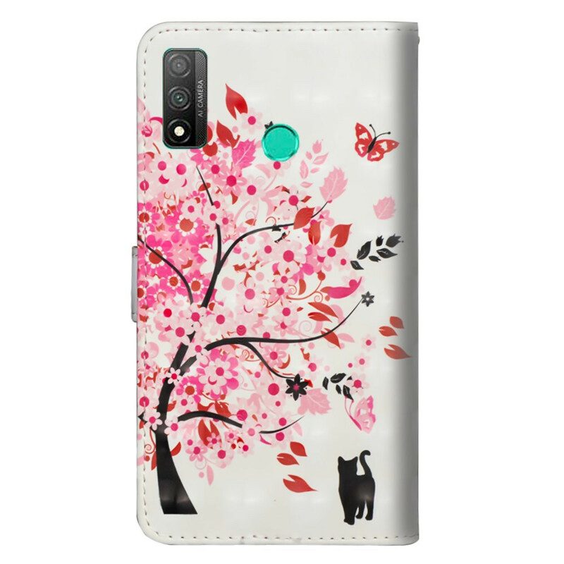 Custodia in pelle Huawei P Smart 2020 Albero Rosa