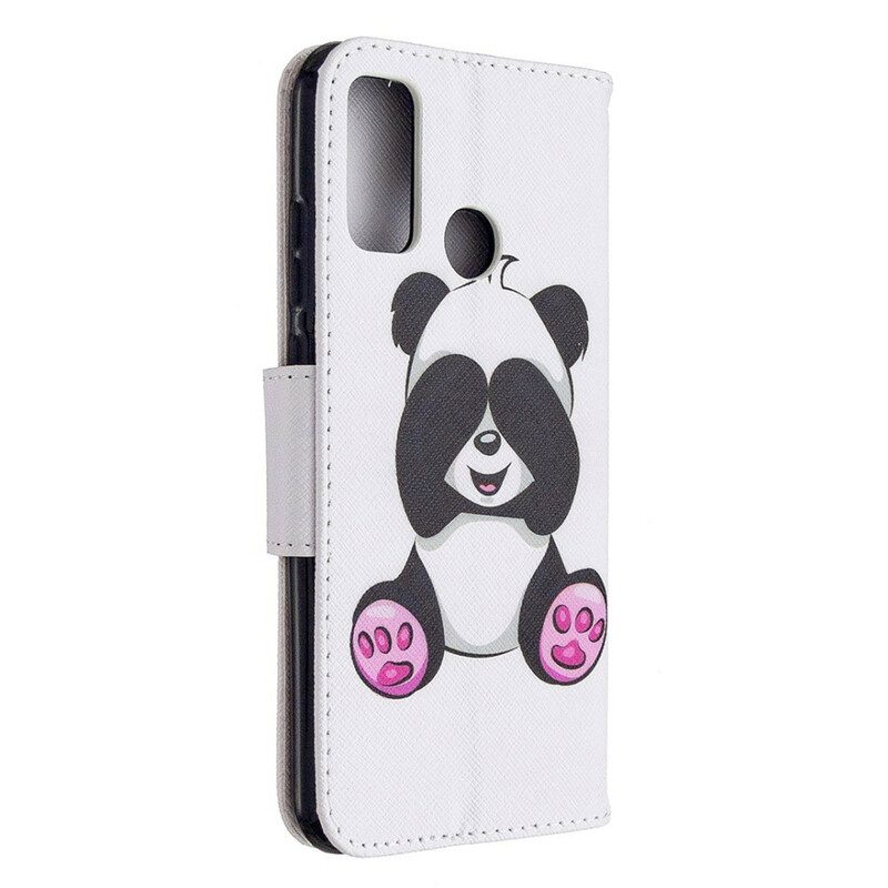 Custodia in pelle Huawei P Smart 2020 Divertimento Panda