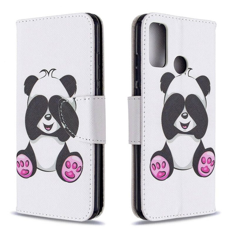 Custodia in pelle Huawei P Smart 2020 Divertimento Panda