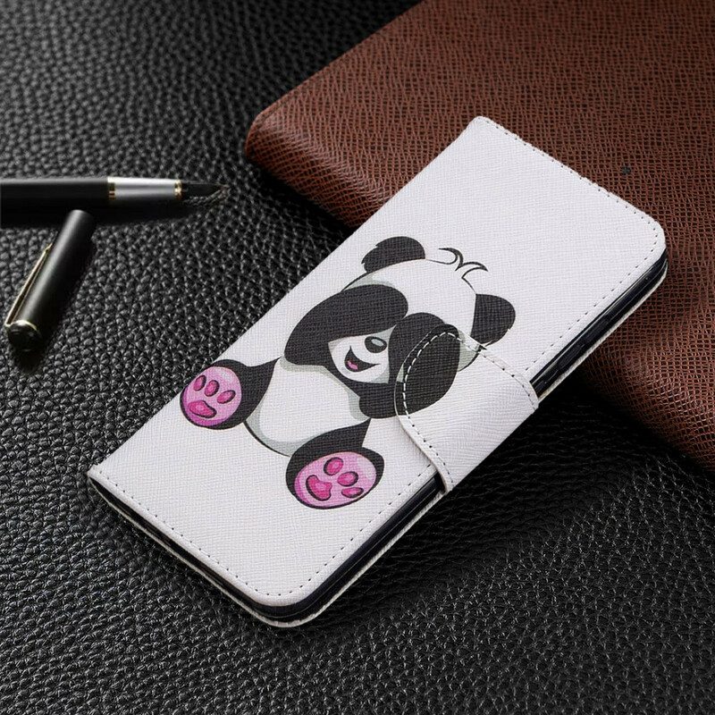 Custodia in pelle Huawei P Smart 2020 Divertimento Panda