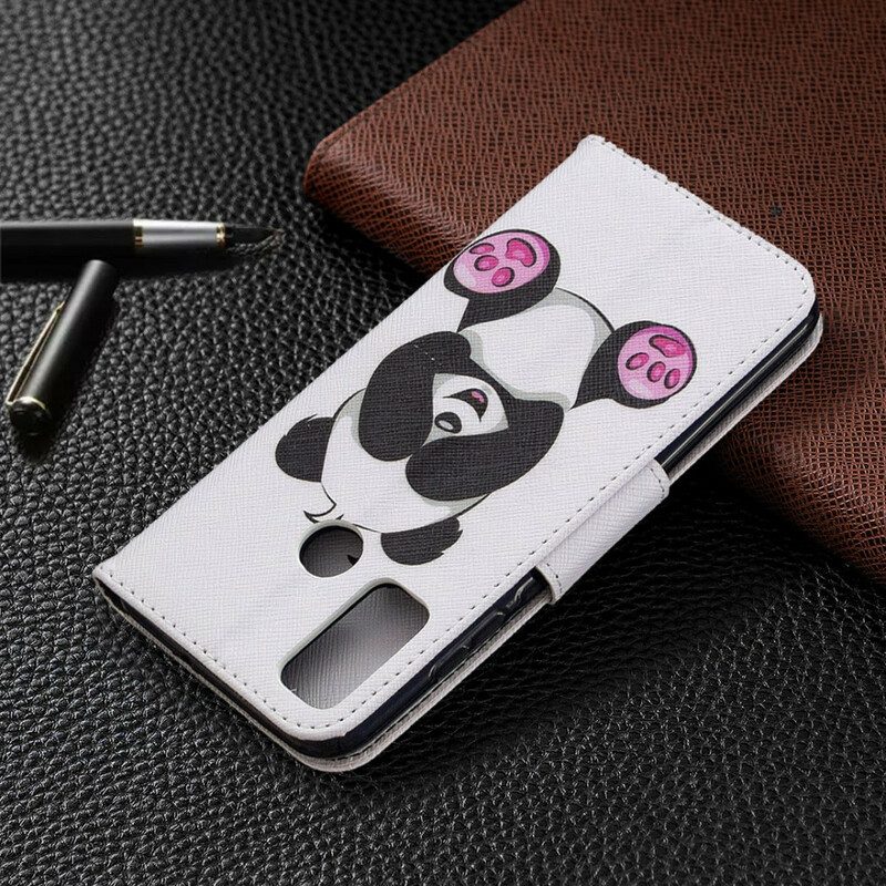 Custodia in pelle Huawei P Smart 2020 Divertimento Panda