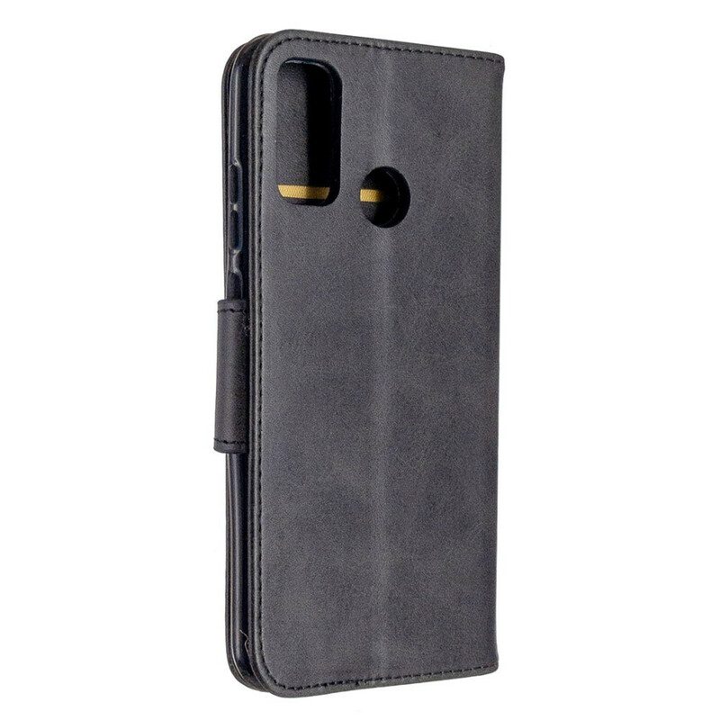 Custodia in pelle Huawei P Smart 2020 Folio Cover Lembo Liscio Obliquo