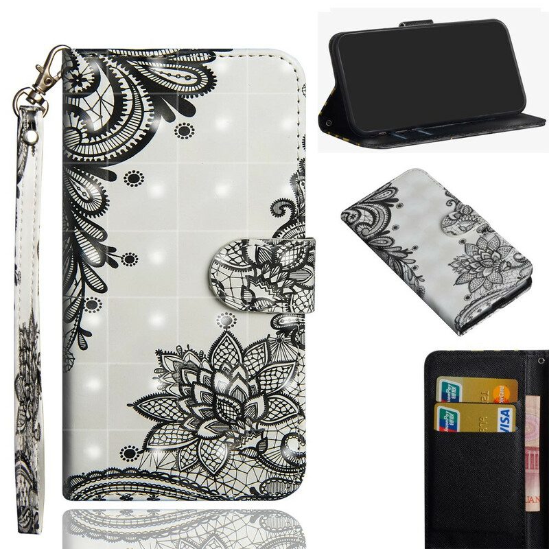 Custodia in pelle Huawei P Smart 2020 Pizzo Elegante