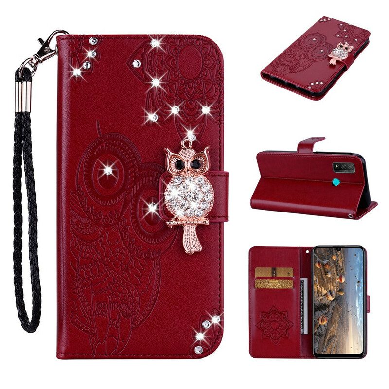 Folio Cover Huawei P Smart 2020 Mandala E Fascino Del Gufo