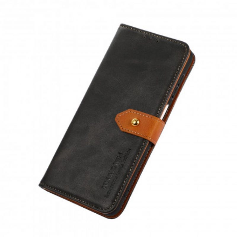 Folio Cover Vivo Y33s Chiusura Dorata Bicolore Khazneh