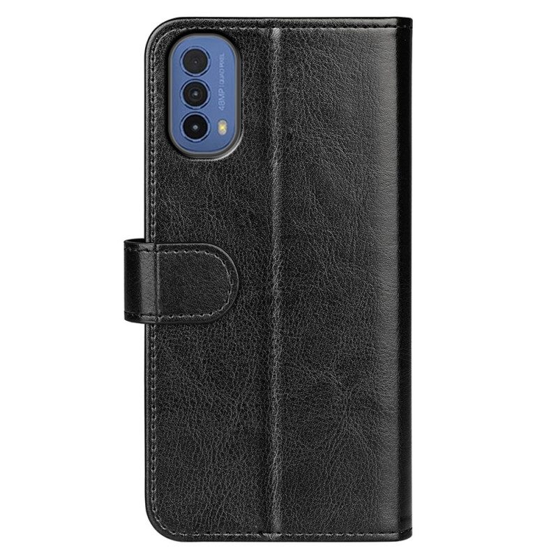 Custodia in pelle Moto E40 / E30 / E20 Effetto Pelle Di Design