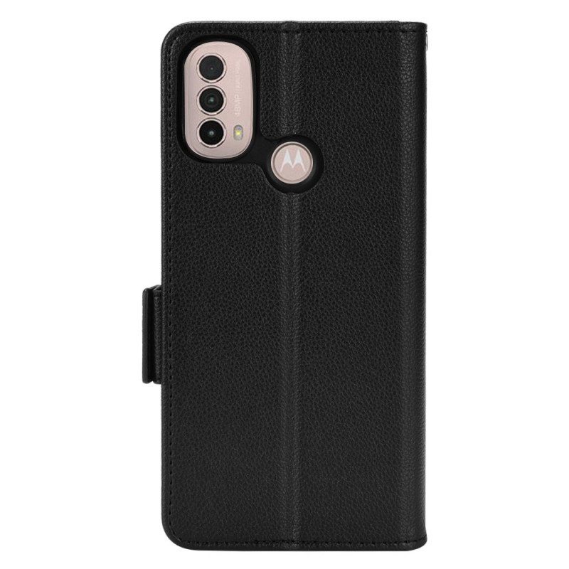 Custodia in pelle Moto E40 / E30 / E20 Folio Cover Flap Doppio Nuovi Colori