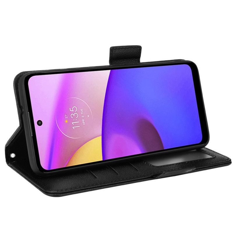 Custodia in pelle Moto E40 / E30 / E20 Folio Cover Flap Doppio Nuovi Colori