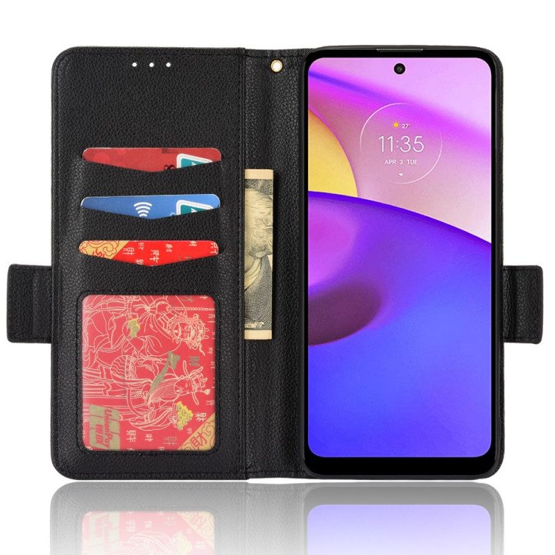 Custodia in pelle Moto E40 / E30 / E20 Folio Cover Flap Doppio Nuovi Colori