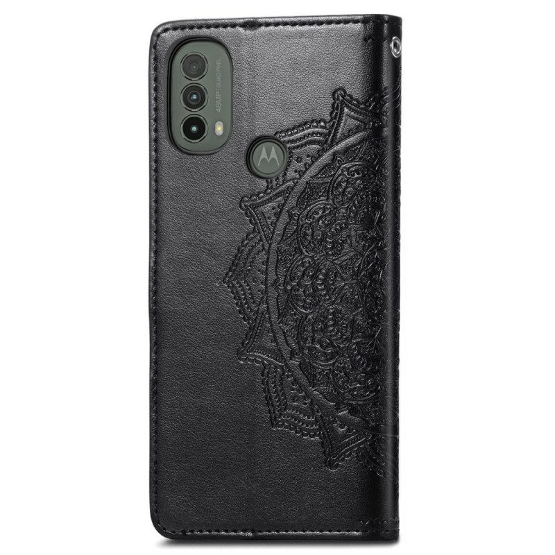 Custodia in pelle Moto E40 / E30 / E20 Mandala Medioevo