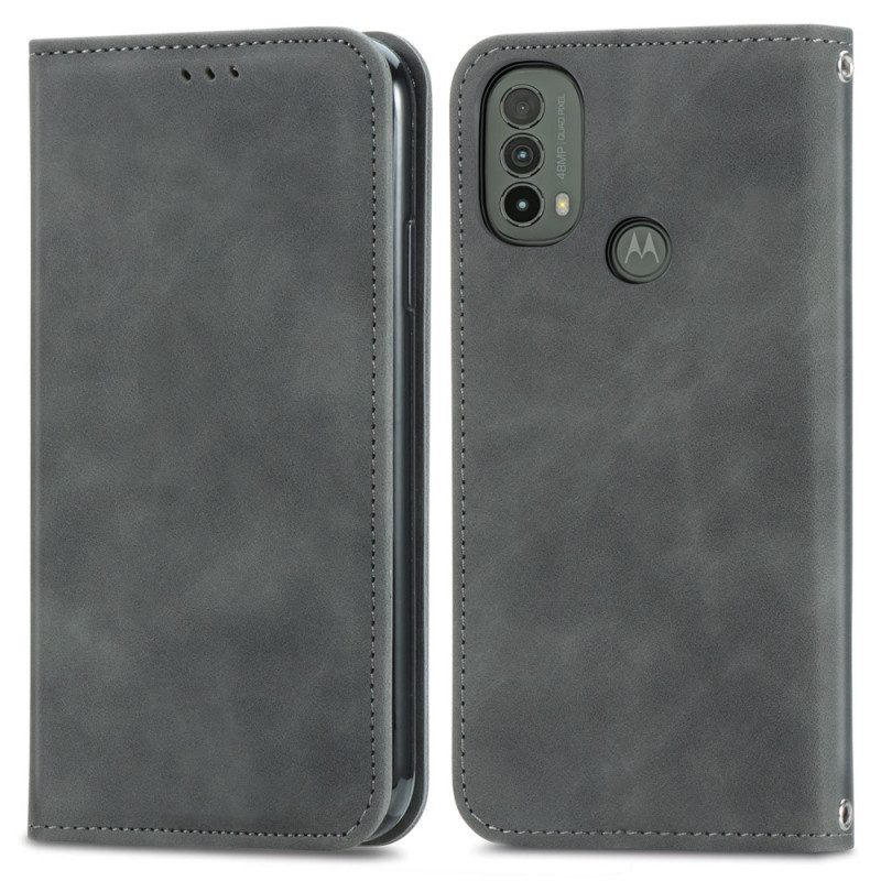 Folio Cover Moto E40 / E30 / E20 Custodia in pelle Design Skin-touch