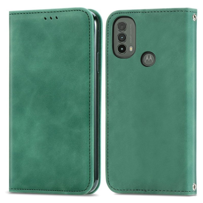 Folio Cover Moto E40 / E30 / E20 Custodia in pelle Design Skin-touch