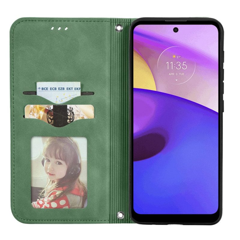 Folio Cover Moto E40 / E30 / E20 Custodia in pelle Design Skin-touch