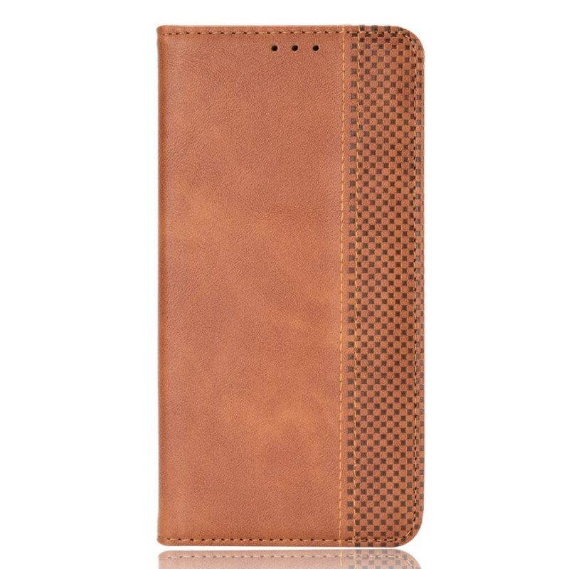 Folio Cover Moto E40 / E30 / E20 Custodia in pelle Effetto Pelle Vintage Stilizzato