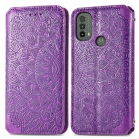 Folio Cover Moto E40 / E30 / E20 Custodia in pelle Mandala