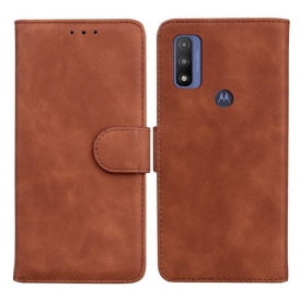 Folio Cover Moto E40 / E30 / E20 Effetto Pelle Monocromatica