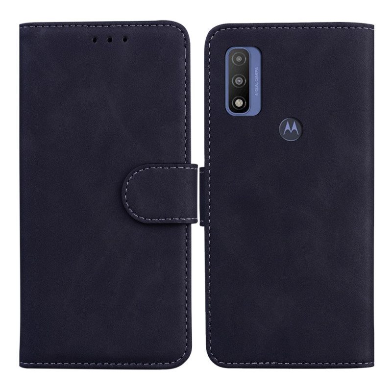 Folio Cover Moto E40 / E30 / E20 Effetto Pelle Monocromatica