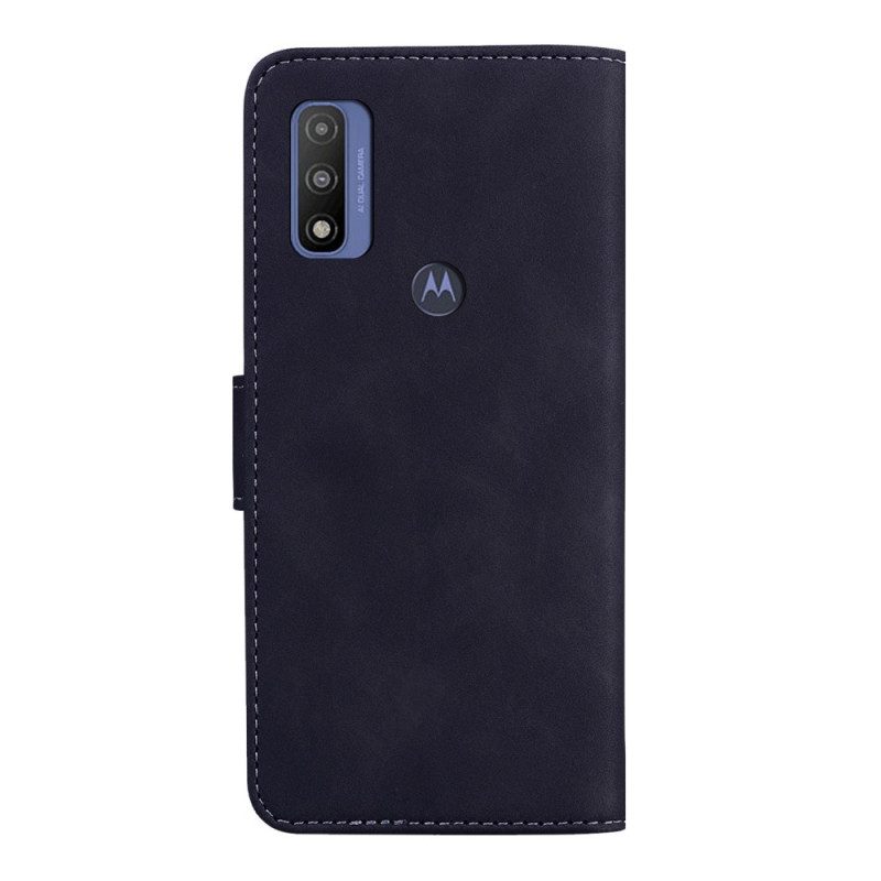 Folio Cover Moto E40 / E30 / E20 Effetto Pelle Monocromatica