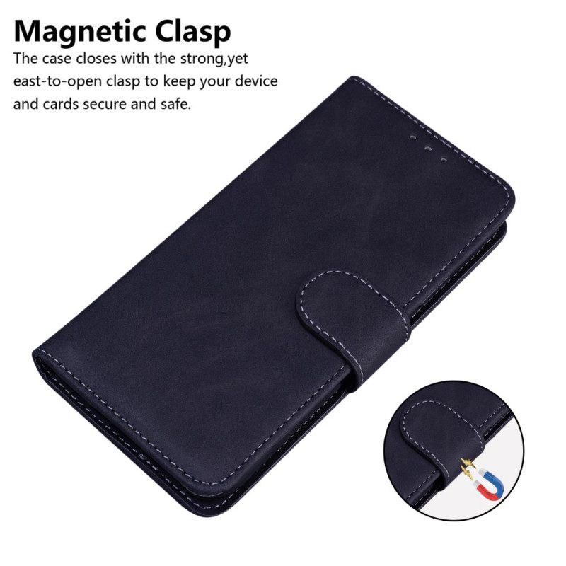 Folio Cover Moto E40 / E30 / E20 Effetto Pelle Monocromatica