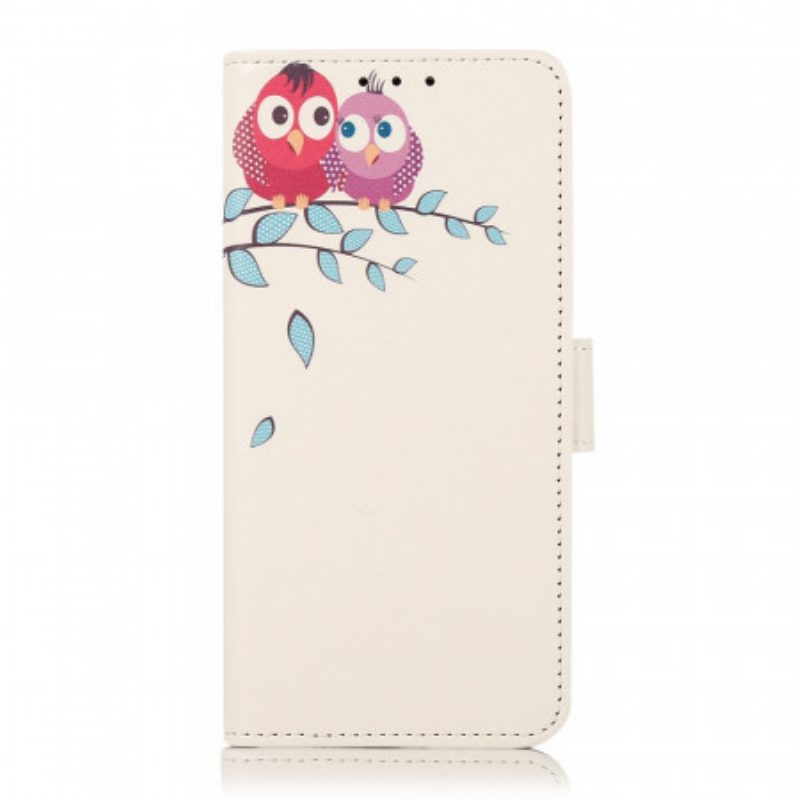 Folio Cover Moto E40 / E30 / E20 Paio Di Gufi Sull'albero