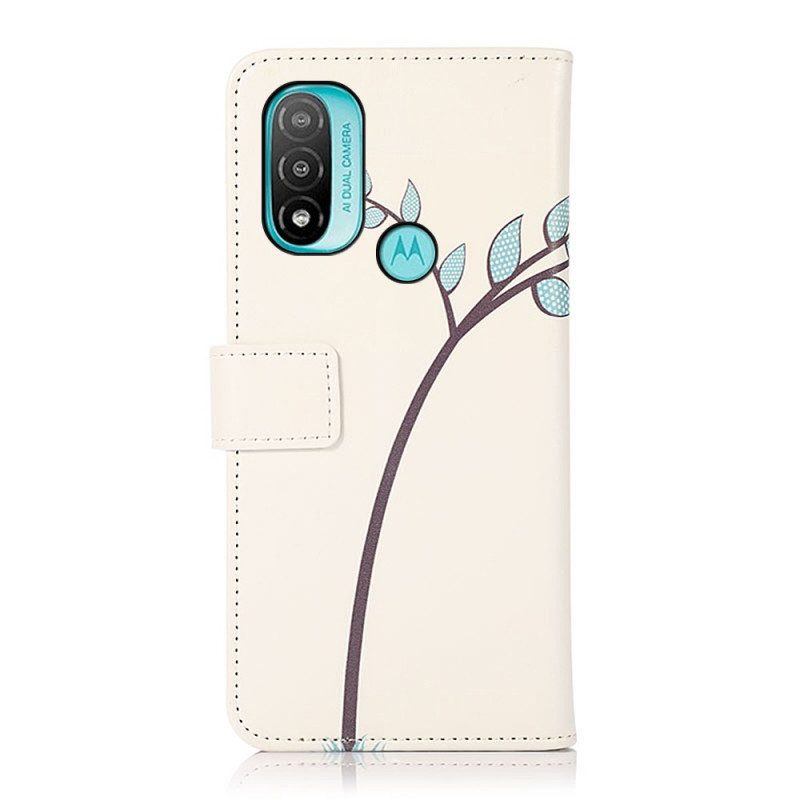 Folio Cover Moto E40 / E30 / E20 Paio Di Gufi Sull'albero