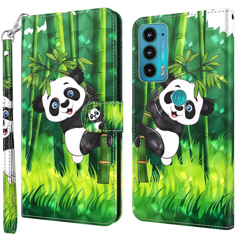 Folio Cover Moto E40 / E30 / E20 Panda E Bambù