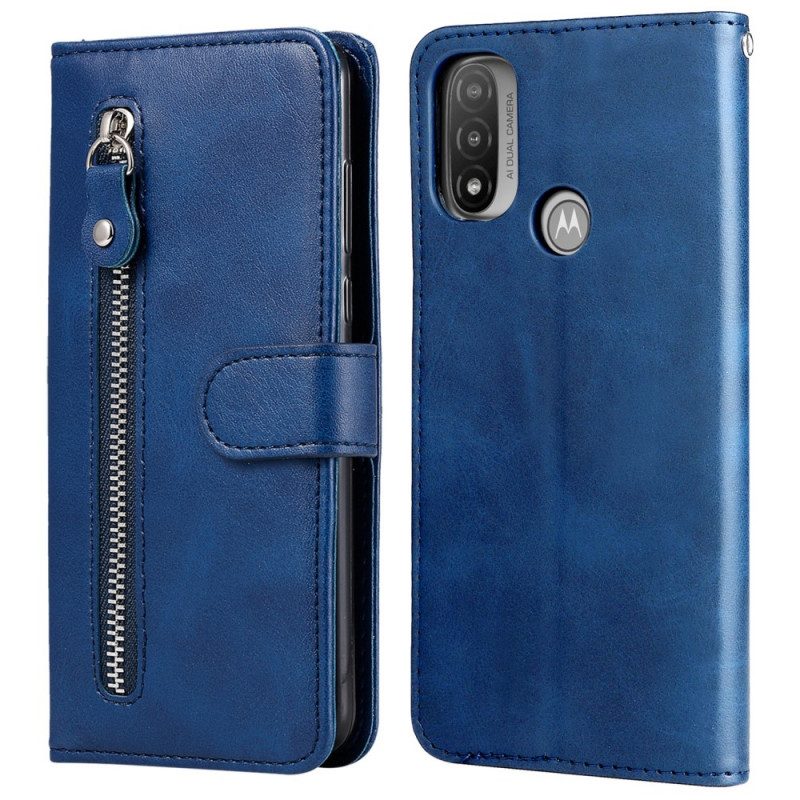 Folio Cover Moto E40 / E30 / E20 Portamonete D'epoca