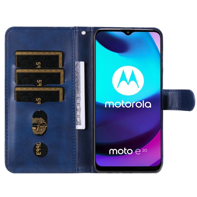 Folio Cover Moto E40 / E30 / E20 Portamonete D'epoca