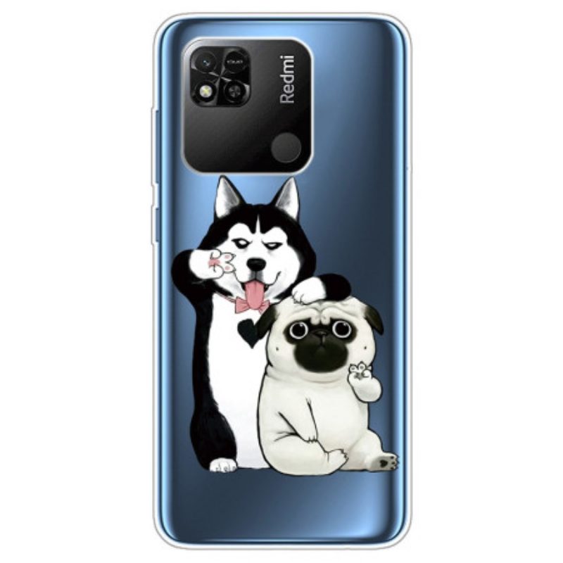 Cover Xiaomi Redmi 10A Cani Divertenti Trasparenti