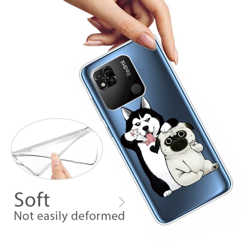 Cover Xiaomi Redmi 10A Cani Divertenti Trasparenti