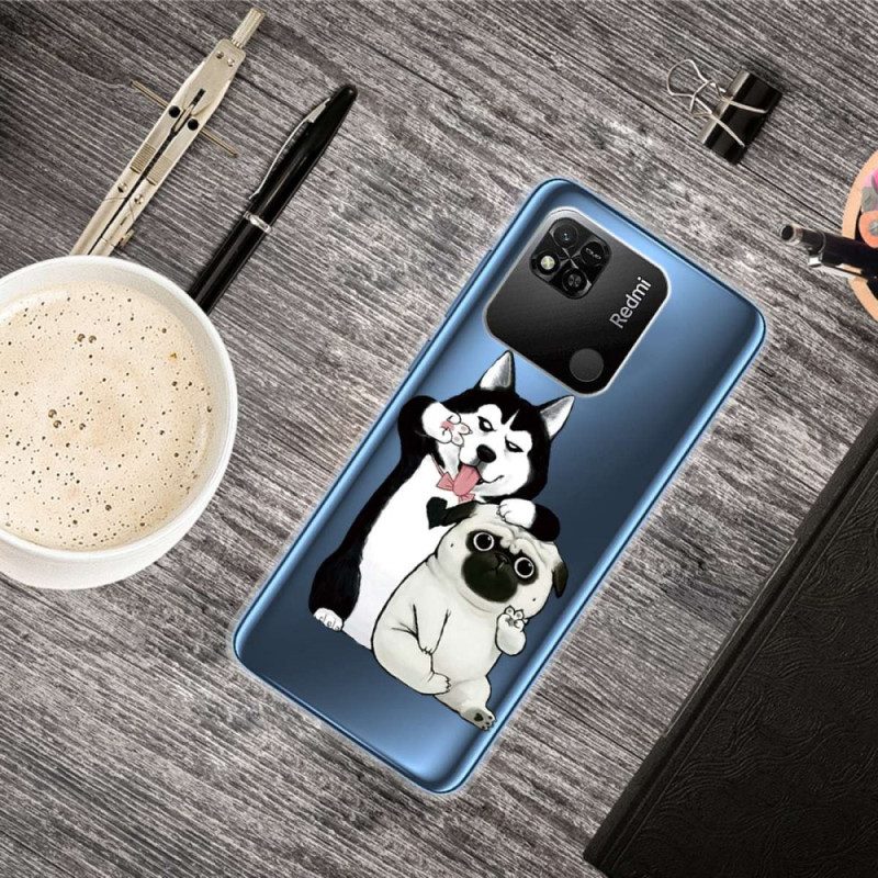 Cover Xiaomi Redmi 10A Cani Divertenti Trasparenti