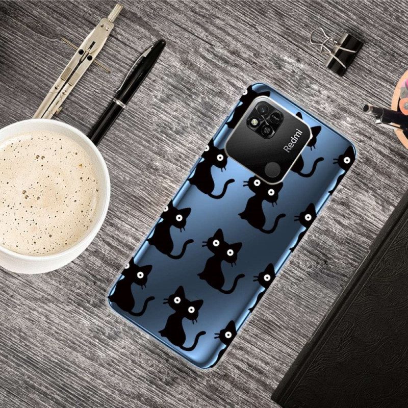 Cover Xiaomi Redmi 10A Gatti Divertenti Trasparenti