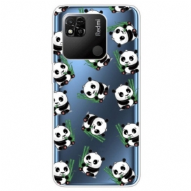 Cover Xiaomi Redmi 10A Piccoli Panda Trasparenti