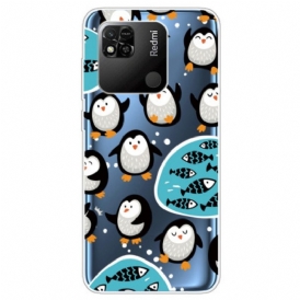 Cover Xiaomi Redmi 10A Pinguini Senza Soluzione Di Continuità