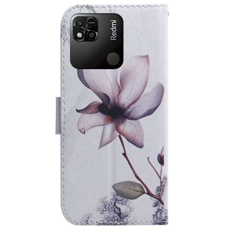 Custodia A Portafoglio Xiaomi Redmi 10A Fiore Rosa