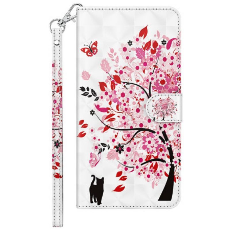 Custodia in pelle Xiaomi Redmi 10A Albero Di Rose Strappy