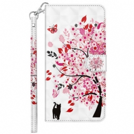 Custodia in pelle Xiaomi Redmi 10A Albero Di Rose Strappy