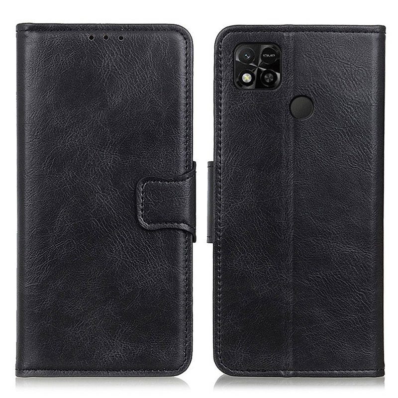 Custodia in pelle Xiaomi Redmi 10A Chiusura In Pelle Stile Reversibile