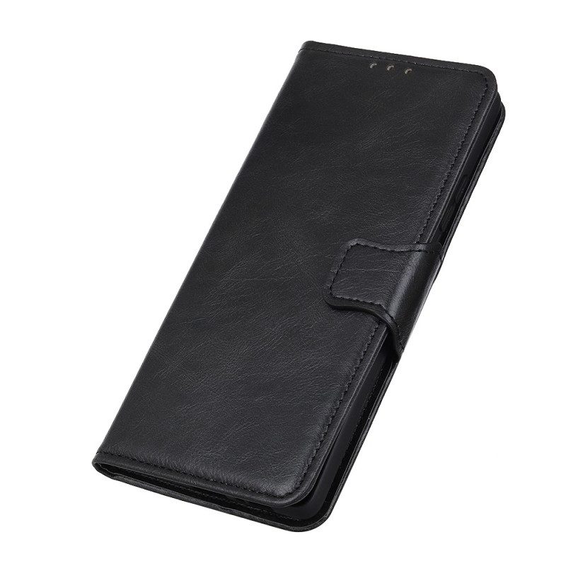 Custodia in pelle Xiaomi Redmi 10A Chiusura In Pelle Stile Reversibile