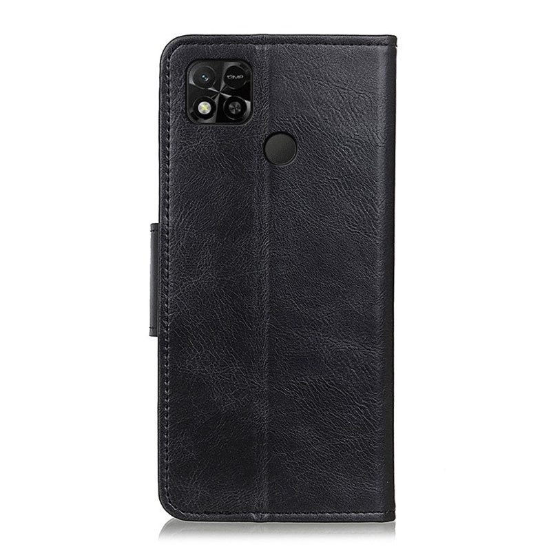 Custodia in pelle Xiaomi Redmi 10A Chiusura In Pelle Stile Reversibile