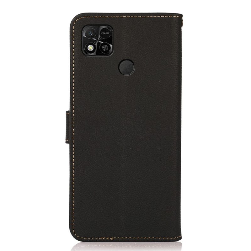 Custodia in pelle Xiaomi Redmi 10A Cinghia Rfid Khazneh