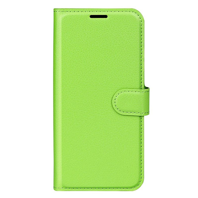 Custodia in pelle Xiaomi Redmi 10A Classico Effetto Pelle Litchi